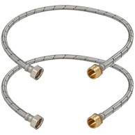 Fleksibilni konektor 1/2" ženski-muški pleteni čelik 80 cm set 2 kom